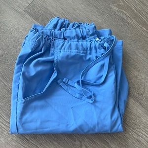 Ceil blue, Easy stretch by butter soft, straight leg scrub bottoms